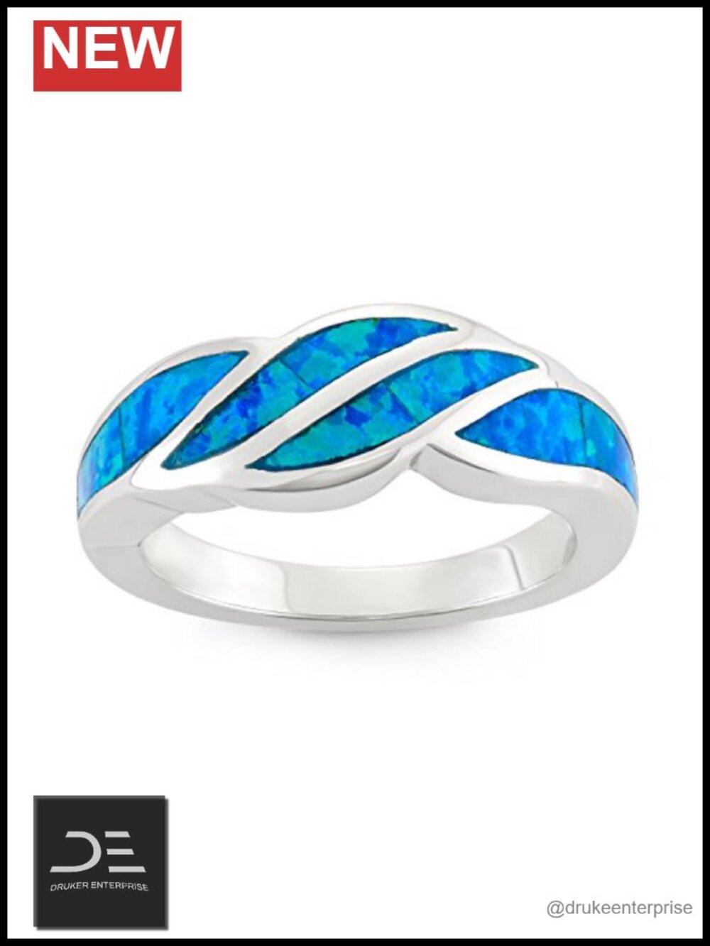 14k Gold Plated Sterling Silver Created Opal Ring Women Stackable Band